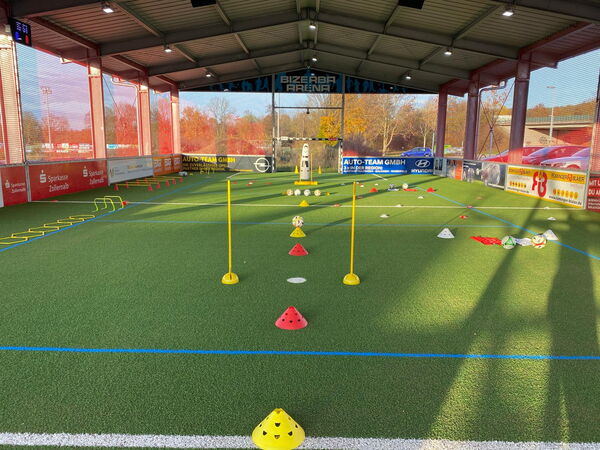 Fußballtraining Aufbau in der McArena
