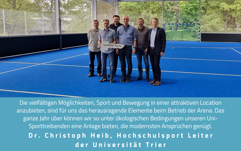 Bild und Zitat von Hochschulsport Leiter der Universität Trier