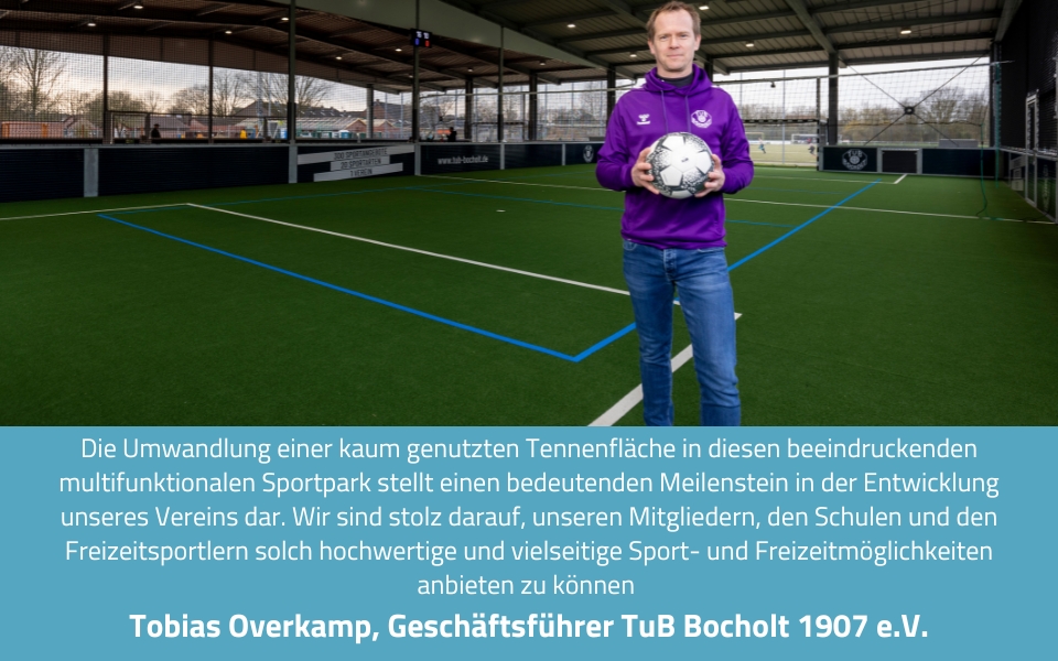 Bild und Statement von Geschäftsführer TuB Bocholt 1907