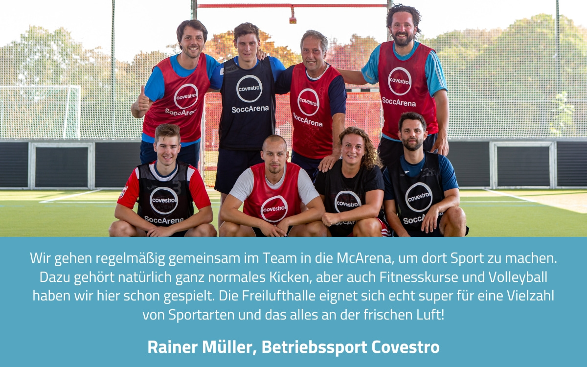 Betriebssport-Gruppe von Covestro in McArena