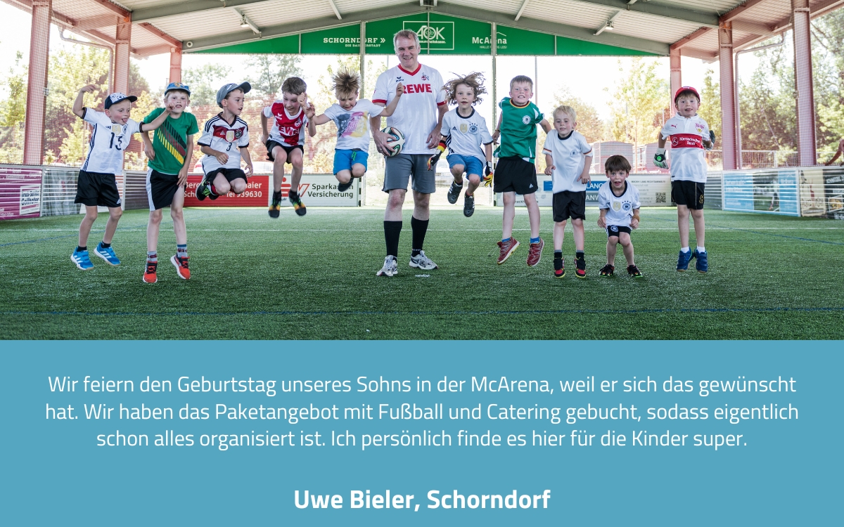 Uwe Bieler Bild und Text ueber McArena Schorndorf