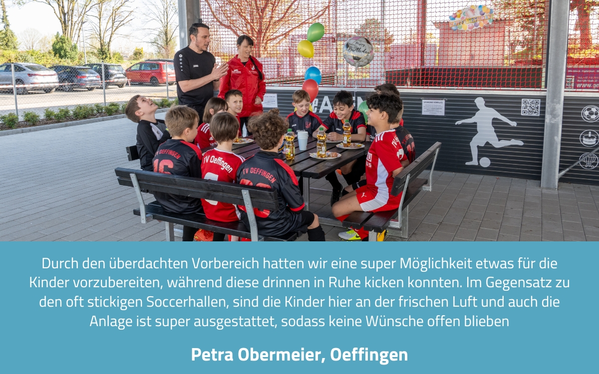 Frau Obermeier ueber Kindergeburtstag in OeArena