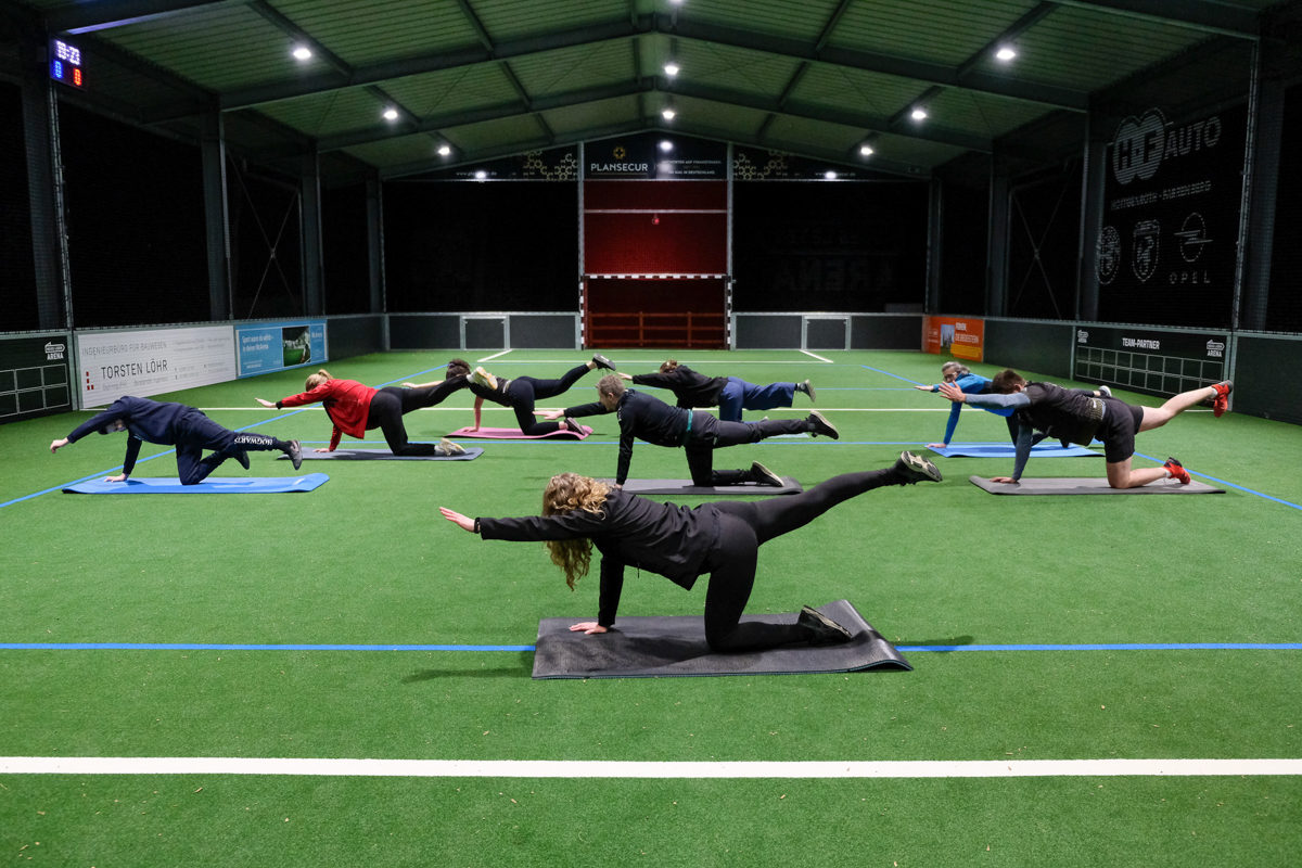 Outdoor Pilates in der McArena