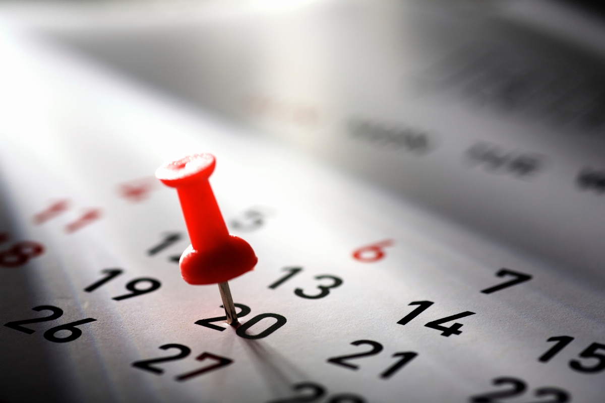 Bild eines Kalender Terminplans
