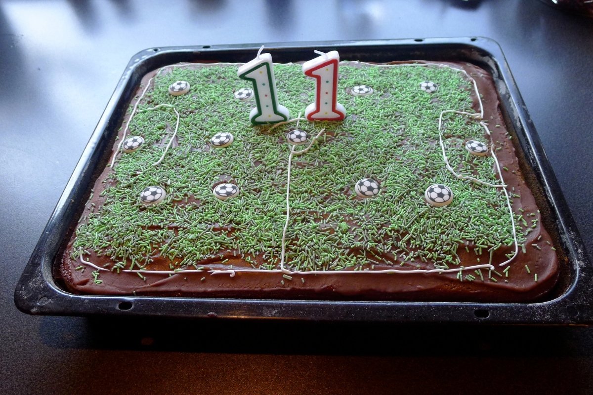 Bild von Fussballkuchen für einen Kindergeburtstag